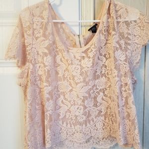 Beautiful sheer and lace crop top.